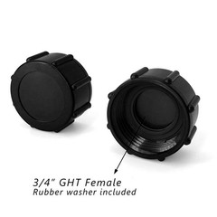 ALKARAMA 20 Pack Plastic Hose Caps for Garden Hose, 0.75 inches, Black
