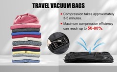 Travel Vacuum Bag(Built-in Electric Vacuum Pump), 28L Vacuum Bags for Travel,