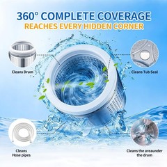 Luvoar Washing Machine Cleaner Tablets–24 Packs,Deep Cleaning Tablets For Pro