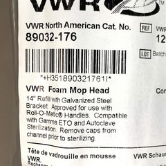 VWR 12 PACK! Foam Mop Heads For Roll-O-Matic Galvanized Steel 89032-176 150269