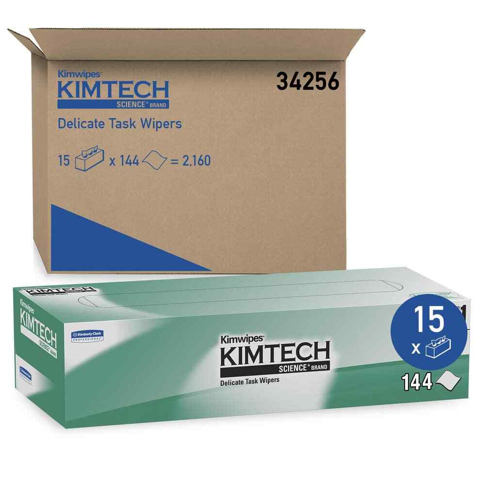 Kimtech 34256 Clean Room Wipes: Dry Pop-Up, 16.4 x 4.1″ Sheet, White