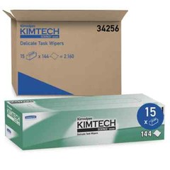 Kimtech 34256 Clean Room Wipes: Dry Pop-Up, 16.4 x 4.1″ Sheet, White