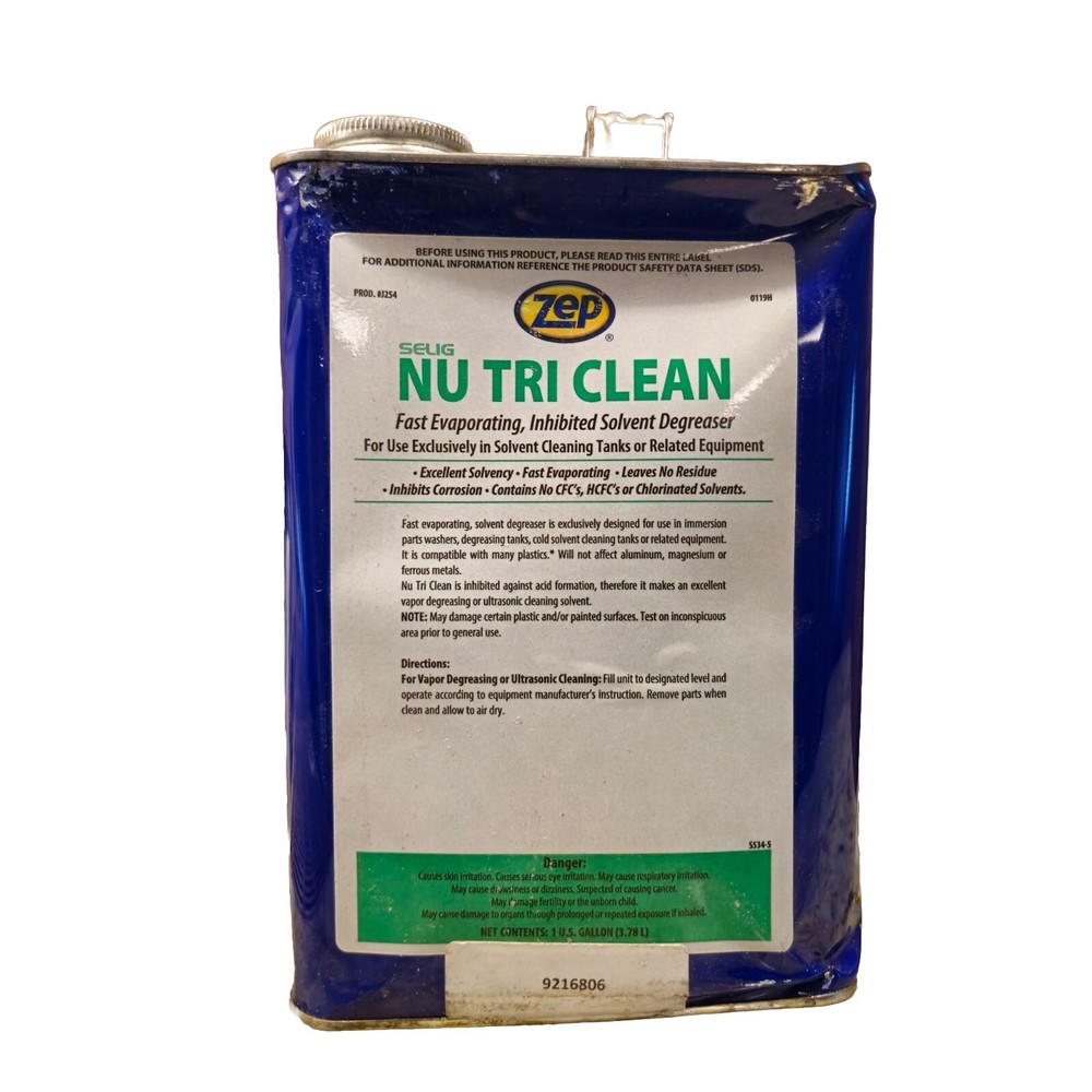 ZEP Selig NU TRI CLEAN 874201 Solvent Based Cleaner/Degreaser 128oz (Dented Can)