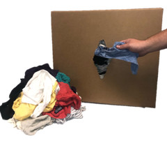 PALLET OF COLORED TSHIRT KNIT RAGS – 50 LBs – 16 BOXES – 800 LB – FREE SHIPPING!