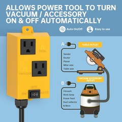 Ortis Automatic Vacuum Switch with Auto/On/Off Control, Smart Current…