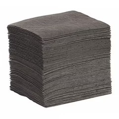 Spilltech Gpf1014h Sorbent Pad, 18 Gal, 10 In X 14 In, Universal, Gray, 100 Pk