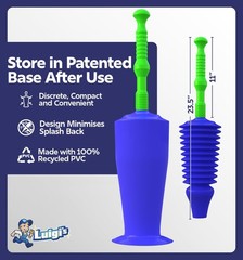 Luigi’s Toilet Plunger – Unclogger Plungers for Bathroom – Heavy Duty Clog Re…