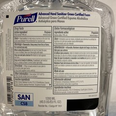 Purell 7851-02, Foaming Hand Sanitizer Refill, 1200 ML, Lot of 2, Exp. 2025/11