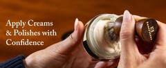 Horsehair Dauber Brush Set, Shoe Shine Polish Applicators for Leather Boots,