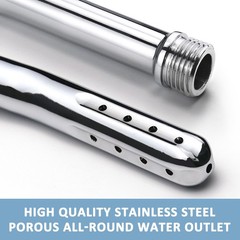 Metal Shower Cleaner Enema Douche System, Handheld Water Nozzle Silver