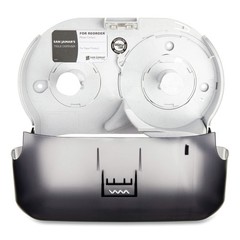 San Jamar R3600TBK VersaTwin Tissue Dispenser Classic Transparent Blk Pearl New