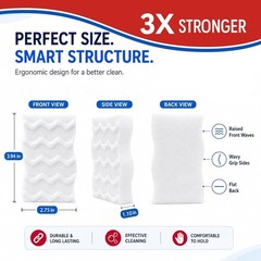 3X Density Magic Sponge Eraser, 100 Pack Melamine Sponge Cleaning Eraser Bulk,