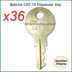 Bobrick #CAT-74 Key – Paper Towel Toilet Tissue Liquid Soap Dispenser – 36 Keys
