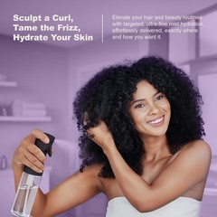 2 Pack Spray Bottles for Hair – Continuous Water Mister 10.1 oz, Ebony