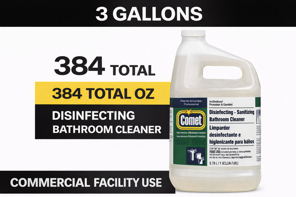 Comet Bathroom Disinfectant Cleaner 1Gal 3pk Citrus 20542