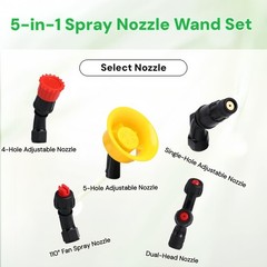 31″ Telescoping Sprayer Wand Kit – 5 22 to 31 inches, colorfull