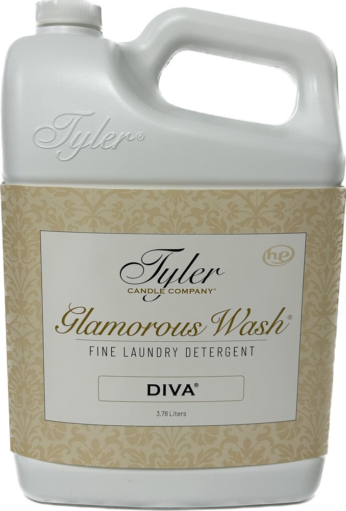 Tyler Gallon Glam Wash Laundry Detergent, Diva 128 Fl Oz (Pack of 1), Clear