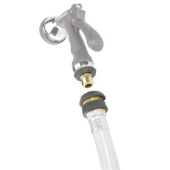 Gilmour 2pc Hose Connector Set, Brass Garden Quick Connect 1 Black