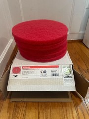 Set of 5 Pro Link FB512 Red Buff 12″ Floor Maintenance Pads Case NOS
