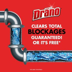 Drano Max Gel Drain Clog Remover and Cleaner for 32 Fl Oz (Pack of 1), Red