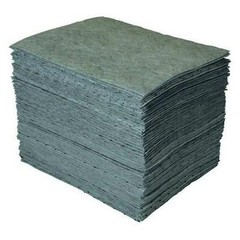 Sorbent Pads Universal Gray 15×19 Heavy Absorbent Poly 28 Gal 100 Pack