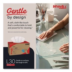 WypAll 03086 10 in. x 9.8 in. POP-UP Box L30 Towels – White (1200/Carton) New