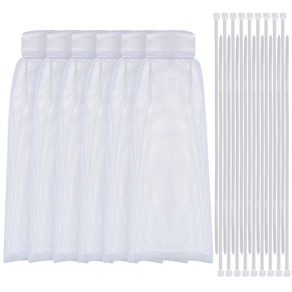 Shappy 24 Pieces Washing Machine Lint Traps and Cable Ties Set 6 Nylon White