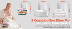 18 Pack Vacuum Storage Bags Set with Rechargeable Wireless Pump