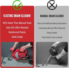 POPULO 20V Cordless Electric Drain Cleaner –