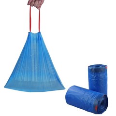 5 Gallon Small Garbage Bag, Blue Drawstring Trash Bag, 110 Counts