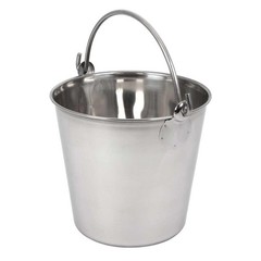Lindy’s 6-Quart Stainless Steel Bucket, Durable Seamless 6 quarts, Silver