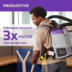 ProTeam GoFit 3 Commercial Backpack Vacuum with Xover Multi-Surface Telescopi…