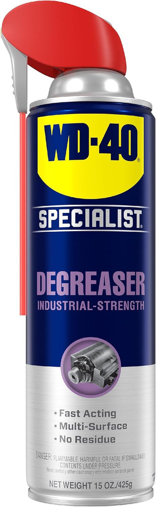 Heavy-Duty Degreaser with Smart Straw for Engines, Tools, Equipment, 15 oz