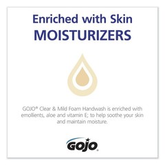 GOJO 871104 700 mL Clear & Mild Foam Handwash Refill – Fragrance-Free (4/CT) New