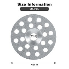 AccEncyc 1 Inch Plaster Washers 200 Pcs 25 mm / 1 inch, silver