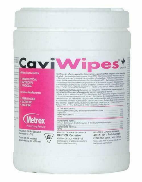 Metrex CaviWipes Surface Disinfectant Wipes – Pack of 160 – CASE OF 12