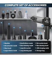 SAKER SW-102 6-in-1 Cordless Handheld Vacuum 12V Bagless 0.2L Tools