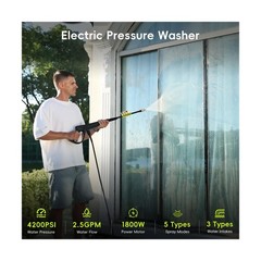 2026 Upgraded Pressure Washer, Portable Power Washer, 4 Quick-Connect Nozzles…