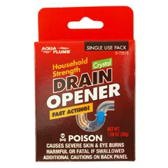 Aqua Plumb 5170515 Household Strength 1.06oz Crystal Drain Opener Single Use Pac