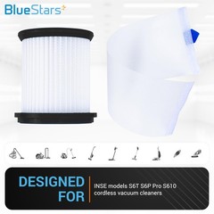 Bluestars Hepa Filter White Mesh For Inse N5S N5T S6T S6P Pro S610/ Tma T120