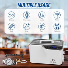 LifeBasis Ultrasonic Cleaner – 45kHz Professional Ultrasonic Jewelry Clean
