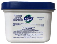 ROOTX – 2LB. JAR with Funnel/APPLICATOR Foaming Root Control for Sewer White
