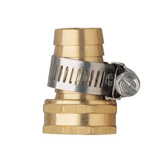 2 Pack 5/8 Inch Brass Thread Garden Hose Connector Inch, 1 Set