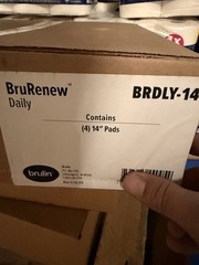 BruRenew Daily Floor Cleaning Pad BRDLY-14 14 in White Synthetic Round