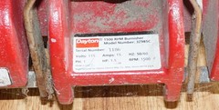 DAYTON “Floor Machine” 21 in Burnisher Polisher 1500 RPM 1.5 hp 15 amp No 3z985c
