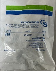 NEW EDWARDS SIGNALING 639 PUSH BUTTON GS, FREE SHIPPING