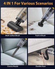 XenonLab Handheld Vacuum Cordless 1.1 Pounds Car Vac 10000PA Hand Held Vacuums 4