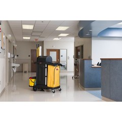 Rubbermaid Commercial 9T7500BK High-Security Healthcare Cleaning Cart – BLK New