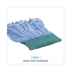 Boardwalk MWTMBCT Microfiber Looped-End Wet Mop Head – Medium, Blue (12/CT) New