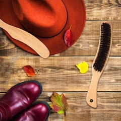 Patelai 2 Pcs Felt Hat Brush Wooden Cowboy Horse Hair for Wood